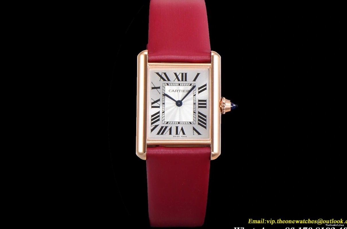 Dial Quartz 25.5mm RG SA F1F Tank White Red - Cartier Louis 0513